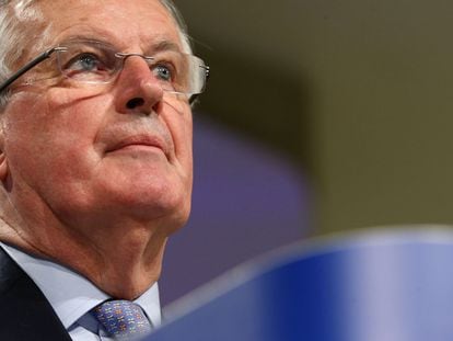 Michel Barnier, el 5 de marzo de 2020 en Bruselas.