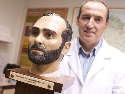 Reconstrucci&oacute;n del rostro del hombre lobo gallego realizada por el forense Fernando Serrulla a partir de las descripciones del juicio.