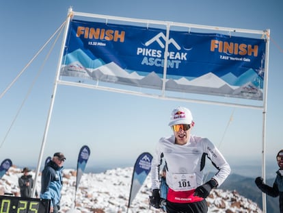 Rémi Bonet durante la carrera en Pikes Peak de este sábado.