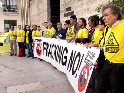 Protestas en Castell&oacute;n contra el fracking. 