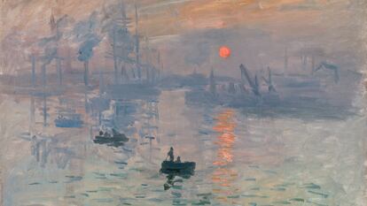 'Impresión, sol naciente' (1872), de Claude Monet, el cuadro que dio nombre al movimiento. Un crítico hostil, Louis Leroy, utilizó la palabra 'impresionismo' con connotación peyorativa tras visitar la exposición de este colectivo de artistas en 1874.