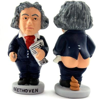 Beethoven també figura en el catàleg de caganers il·lustres.