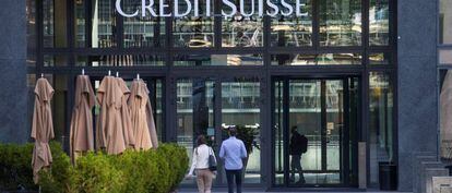 Una sucursal de Credit Suisse, en Zurich.