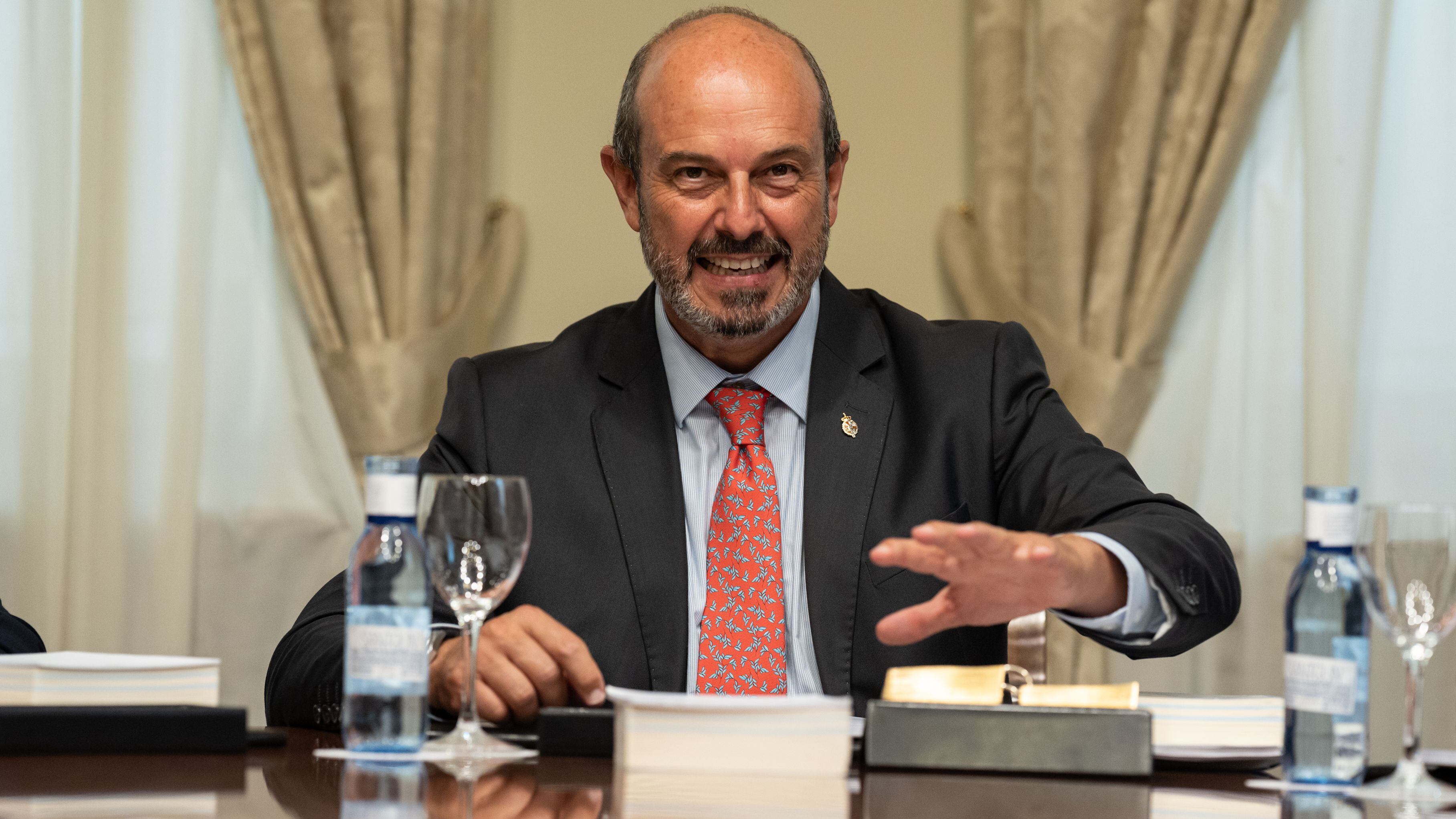 El nuevo presidente en el Senado, Pedro Rollán, durante la sesión constitutiva del Senado el jueves pasado en Madrid.