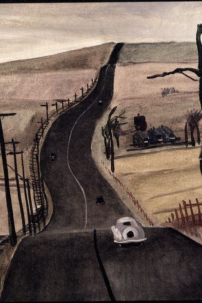<i>En la carretera a Mount Vernon</i> (1934), de Aleksandr Deineka (de la exposición de la Fundación March).