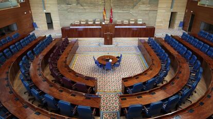Salón de plenos de la Asamblea de Madrid.