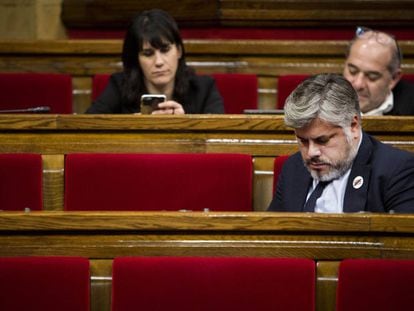 Albert Batet, del PDeCat, este miércoles en el Parlament.