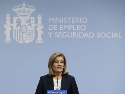 La ministra de Empleo y Seguridad Social en funciones, F&aacute;tima B&aacute;&ntilde;ez 