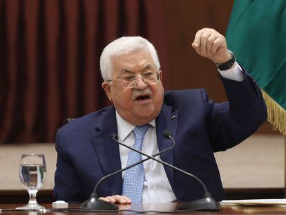 El presidente palestino, Mahmud Abbas, el martes en Ramala.