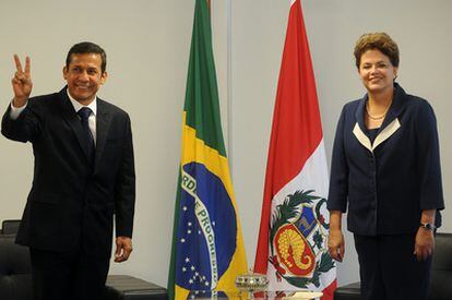 El presidente electo de Perú, Ollanta Humala, se encuentra hoy en Brasilia con la mandataria Dilma Rousseff