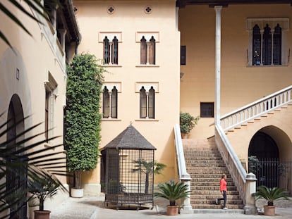 El patio de armas del Palau Ducal de Gandia (Valencia).