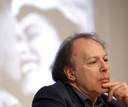The writer Javier Marías, at the presentation of 'Los amores'