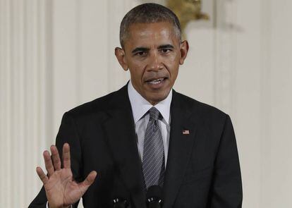 El presidente Obama durante un acto en la Casa Blanca. 