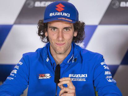 Alex Rins, durante la conferencia de prensa del GP de Francia.