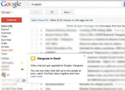 GMail ofrece videoconferencia con los contactos