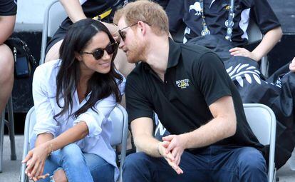 Meghan Markle y el príncipe Enrique en Toronto.