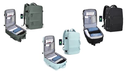 Mochila de viaje ligera para mujer, Maleta multifuncional de gran capacidad  con carga USB, maleta para avión - AliExpress