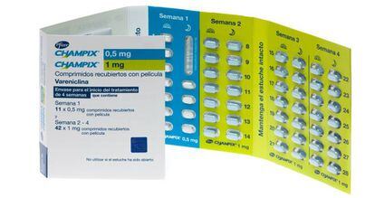 Medicamento Champix, indicado para dejar de fumar.