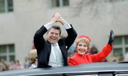 Ronald y Nancy Reagan, el día de su investidura como presidente en 1981.