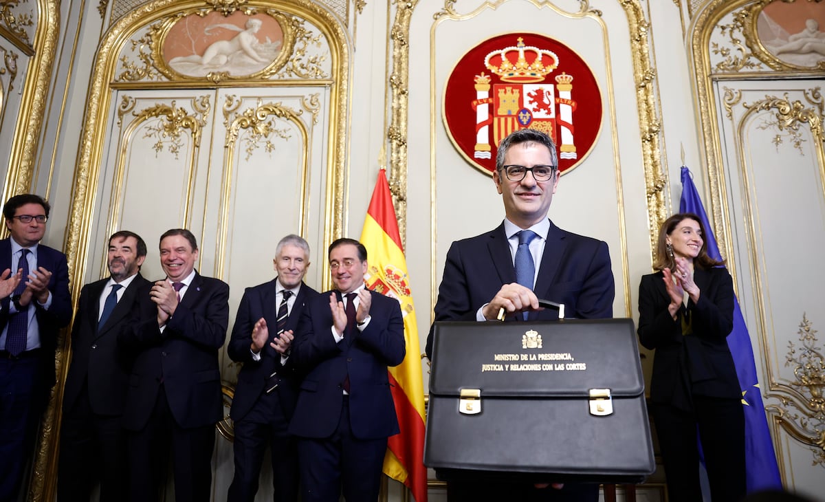 Félix Bolaños en el traspaso de la cartera de Justicia: “Renovar el Consejo General del Poder Judicial no es una opción, es una obligación” | España