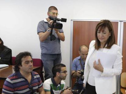 La exalcaldesa de Jerez de la Frontera (C&aacute;diz) Pilar S&aacute;nchez (PSOE), en la sesi&oacute;n del juicio de este lunes.