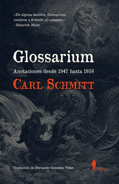 portada 'Glossarium', CARL SCHMITT. EDITORIAL PASEO