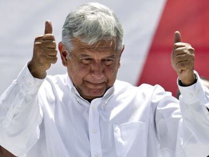 López Obrador, en un mitin celebrado enseptiembre de 2012. / Christan Palma (AP)