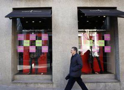 Escaparate de la tienda de moda Roberto Verino, en la calle Serrano de Madrid. EFE/Archivo