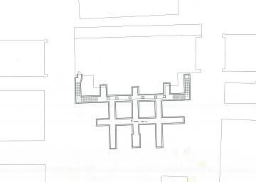 Plano del refugio antiaéreo construido bajo el Taller de Artillería.