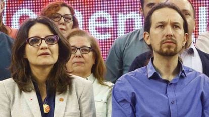 Mònica Oltra i Pablo Iglesias, a Alacant.