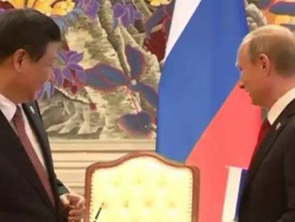 Putin y Xi firman el acuerdo de sumunistro de gas.