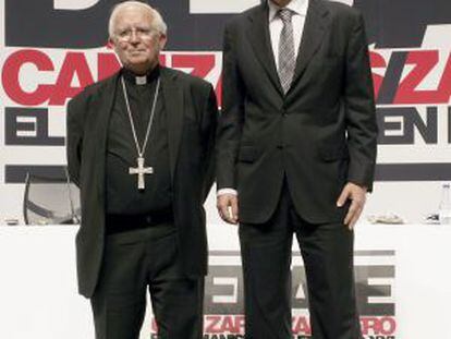 El expresidente del Gobierno José Luis Rodríguez Zapatero, en Ávila con el cardenal Antonio Cañizares
