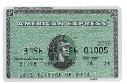 Una tarjeta de cr&eacute;dito de American Express