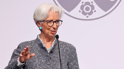 La presidenta del BCE, Christine Lagarde, en Colonia (Alemania), el pasado 16 de mayo.