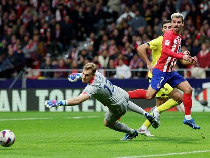 Antoine Griezmann idurante el partido contra el Villarreal.