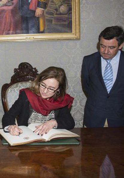 La secretaria de Estado de Presupuestos, Ana Fernández, este miércoles en Cádiz.