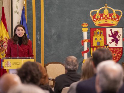 La ministra de Justicia, Pilar Llop, durante la inauguración de la jornada de mediación este viernes en Madrid.