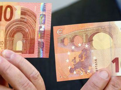 El nuevo billete de 10 euros, que se introdujo en circulaci&oacute;n en septiembre de 2014.