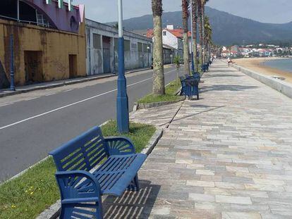 Tramo al final del paseo litoral de A Pobra en el que la Guardia Civil pierde la pista de Diana Quer.