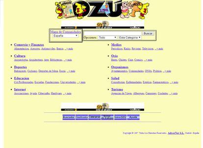 En 1997 EL PAÍS describía Ozú como “uno de los motores de búsqueda en Internet más populares de España”. Nació poco después de Olé y dominaron el mercado español durante la segunda mitad de los 90. Sobrevivió hasta 2012.