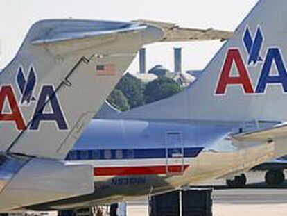 Aviones de American Airlines en el aeropuerto de Arlington (Virginia, EE UU).