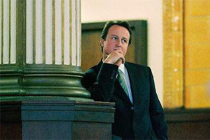 El líder conservador británico, David Cameron, durante la conferencia <i>tory</i> de Blackpool en 2005.