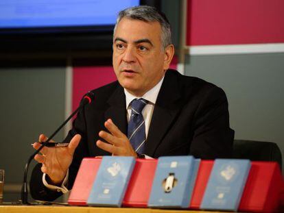 Javier de Andrés, durante la presentación del proyecto de Presupuestos para 2015.