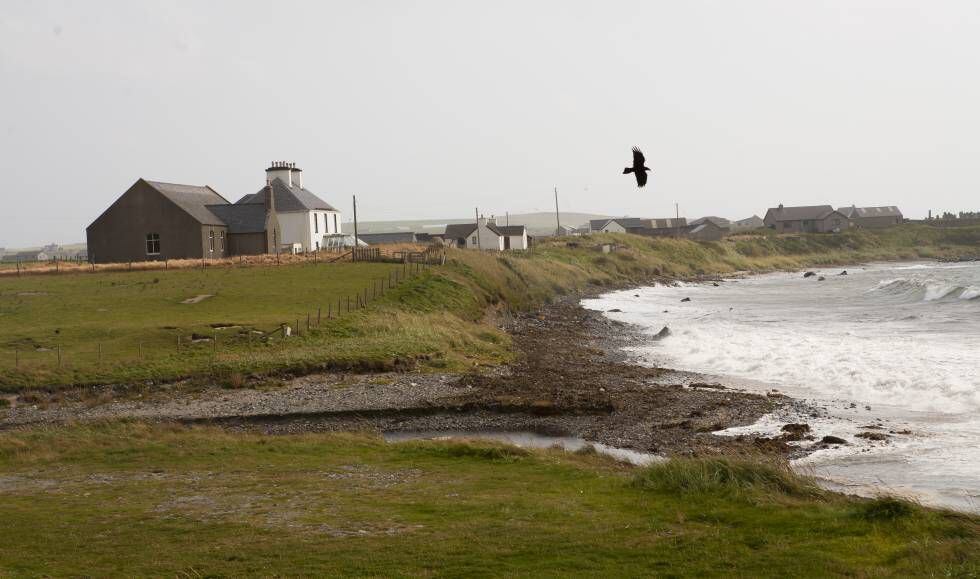 Paisaje costero de las islas Shetland.