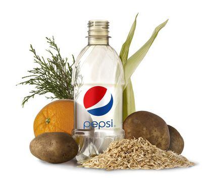 Imagen de la nueva botella reciclable de Pepsi