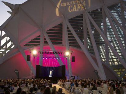 Una de las funciones del circuito en la Ciudad de las Artes y las Ciencias.