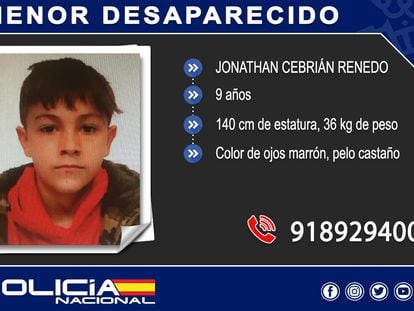 Uno de los menores desaparecidos de Aranjuez en la imagen que ha distribuido la Policía.