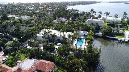 La casa de Jeffrey Epstein en Palm Beach (Florida, EE UU).
