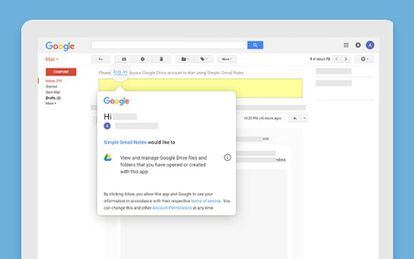 Podemos tomar notas en Gmail independientemente del mensaje