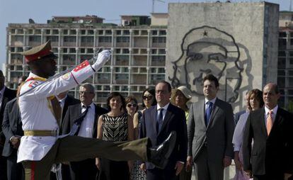 Hollande, durante un acto en La Habana EN mayo.